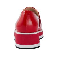 Rind-Lackleder-Slipper, rot