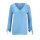 Bluse m. Raffungen, azurblau