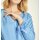 Bluse m. Raffungen, azurblau