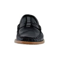 Patent leather slipper, black