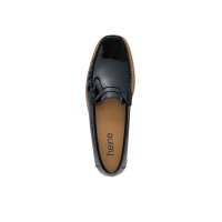Patent leather slipper, black