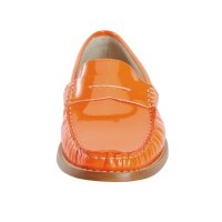 Patent leather slipper, orange