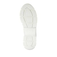 Leather sneaker, white-blue-silver coloured