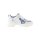 Leather sneaker, white-blue-silver coloured