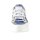 Leather sneaker, white-blue-silver coloured