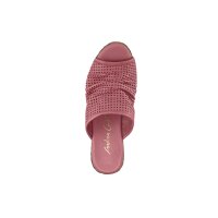 Nappaleder-Pantolette m. Lochmuster, himbeere
