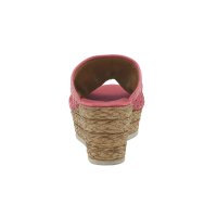 Nappaleder-Pantolette m. Lochmuster, himbeere