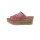 Nappaleder-Pantolette m. Lochmuster, himbeere