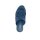 Nappa leather mule with eyelet pattern, denim blue