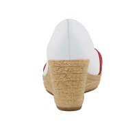 Nappa leather peeptoe, white-red
