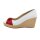 Nappa leather peeptoe, white-red
