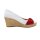 Nappa leather peeptoe, white-red