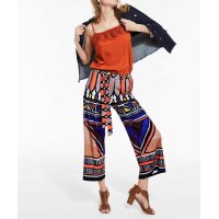 Druckhose m. Bindegürtel, bunt
