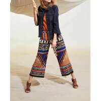 Druckhose m. Bindegürtel, bunt