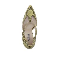 Strap pumps, yellow-black