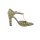Strap pumps, yellow-black