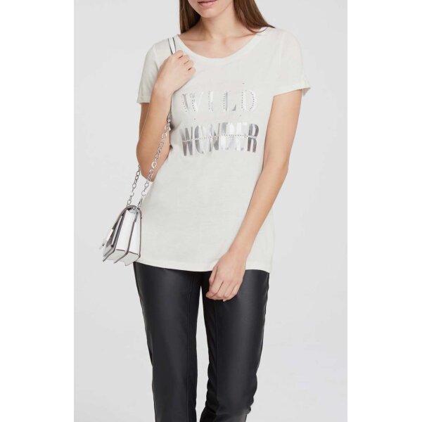 Shirt with print, ecru
