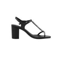 Evening sandal with strass, black