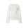 Sweater with trumpet sleeves and ornamental button, ecru
