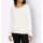 Sweater with trumpet sleeves and ornamental button, ecru