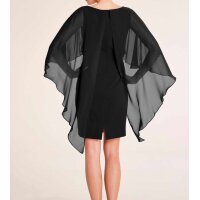 Kleid m. Chiffonüberwurf, schwarz