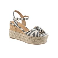 Wedge sandal, blue striped