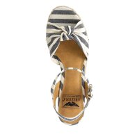Wedge sandal, blue striped