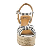 Wedge sandal, blue striped