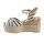 Wedge sandal, blue striped