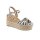 Wedge sandal, blue striped