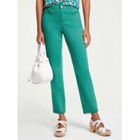 Designer-Jeans m. Spitzensaum, smaragd