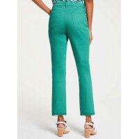 Designer-Jeans m. Spitzensaum, smaragd