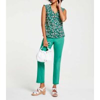Designer-Jeans m. Spitzensaum, smaragd