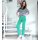 Designer-Jeans m. Spitzensaum, smaragd