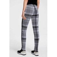 Designer-Jersey-Stretchhose, schwarz-weiß