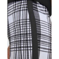 Designer-Jersey-Stretchhose, schwarz-weiß