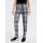 Designer-Jersey-Stretchhose, schwarz-weiß