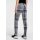 Designer-Jersey-Stretchhose, schwarz-weiß