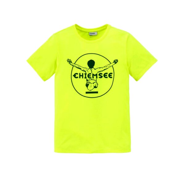 Marken-Kinder-Logoshirt, neongelb