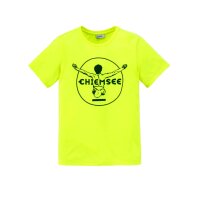 Marken-Kinder-Logoshirt, neongelb