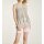 Flounce top with sequins, beige