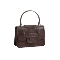 Handtasche m.Animalprägung, schoko