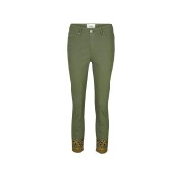Designer-Push-up-Jeans m.Stickerei, schlamm