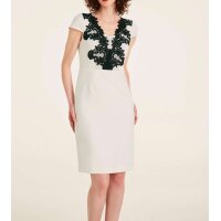 Designer-Spitzenkleid, offwhite-schwarz