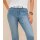 Cropped jeans with destroyed effect, blue-bleached
