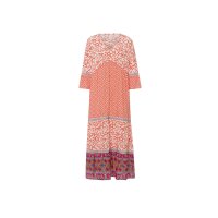 Patch-Druckkleid, orange-champagner