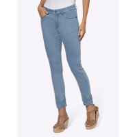 7/8-Jeans mit Lochstickereien, blue-bleached