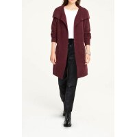 Designer-Kuschel-Longtrickjacke, bordeaux
