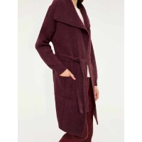 Designer-Kuschel-Longtrickjacke, bordeaux