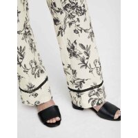 Linen trouser, ecru-black
